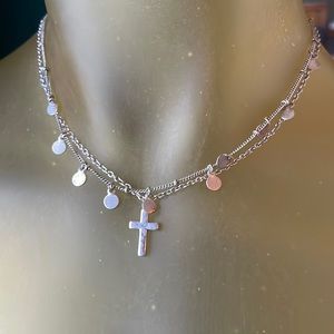 Cross necklace/choker and Confetti choker (2 necklaces)